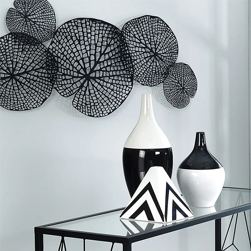 Home Metal Lotus Leaf Wall Decor Crafts