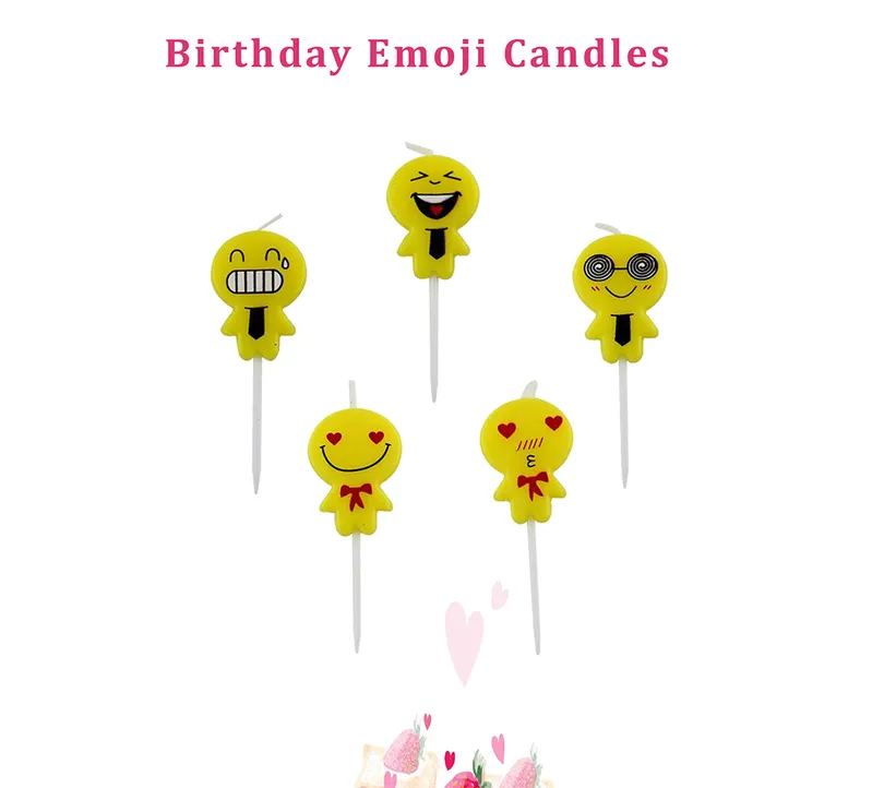 Emoji Party Supplies Birthday Cake Decoration Emoji Birthday Candles