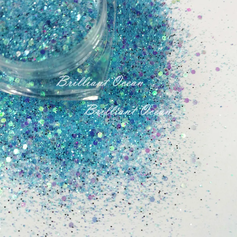 Mixed Colors and Sizes Glitter Powder for Nail and Handicraft