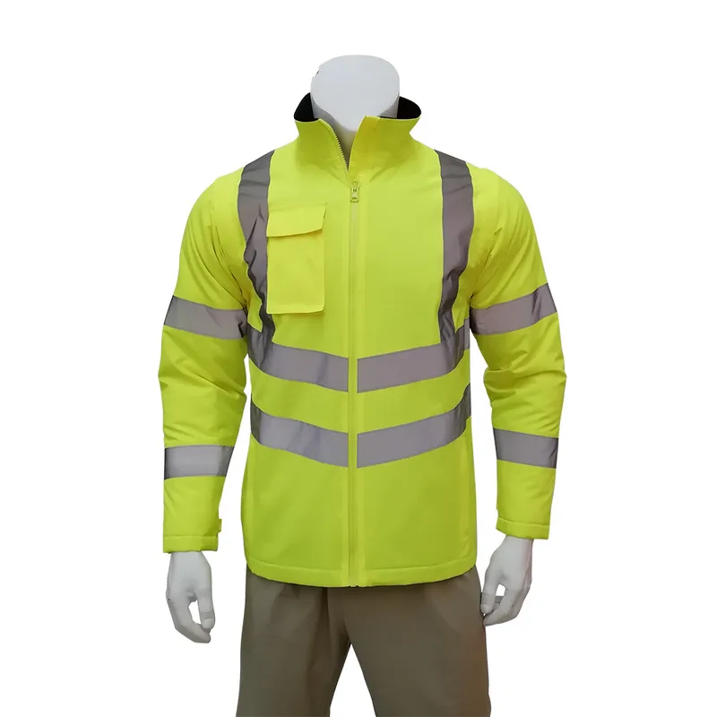 Waterproof Work Jacket 4 in 1 Mens Safety Clothes Reflective Workwear Clothing