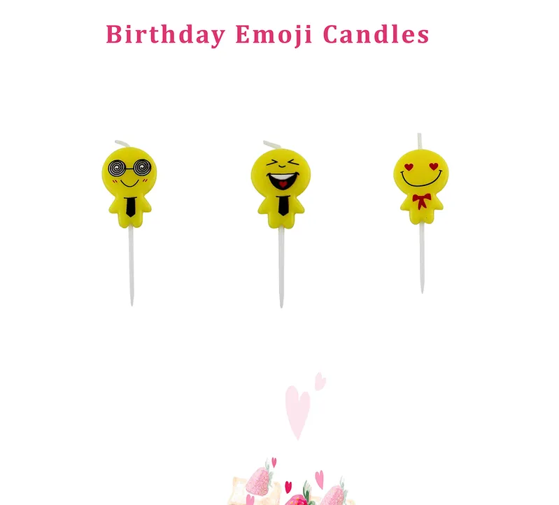 Emoji Party Supplies Birthday Cake Decoration Emoji Birthday Candles