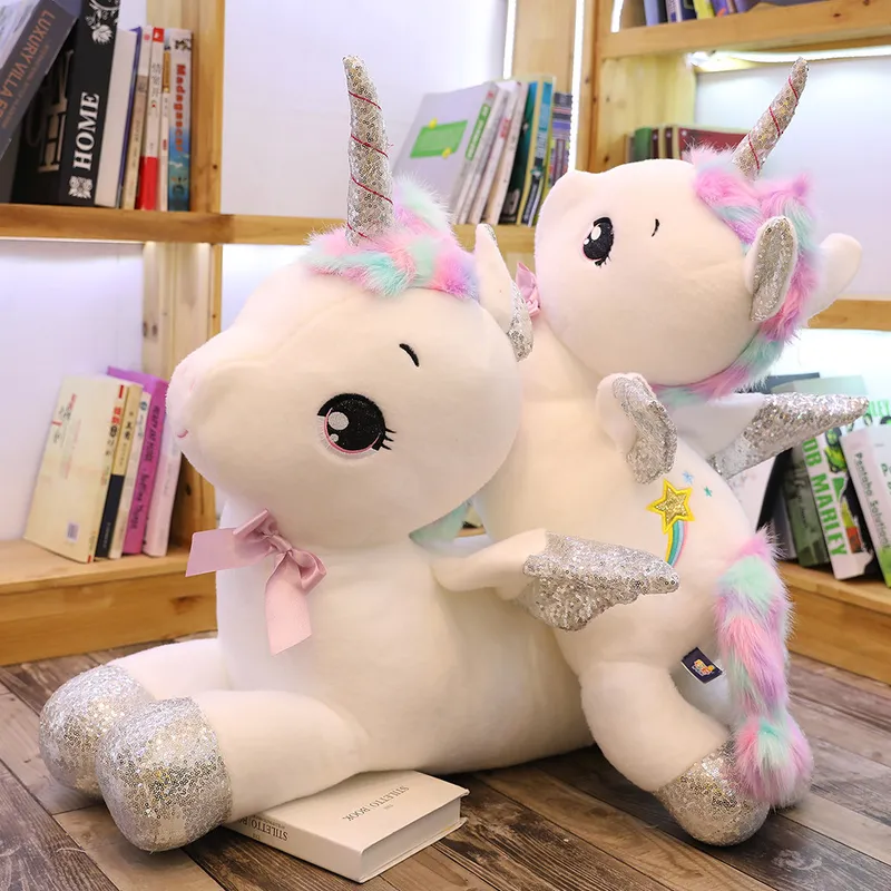 Rainbow Fly Unicorn Plush Toy Soft Unicorn Stuffed Pillow Kids Toys