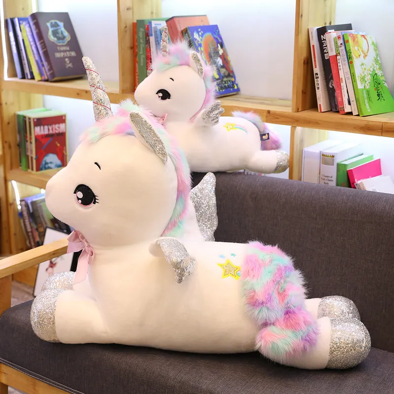 Rainbow Fly Unicorn Plush Toy Soft Unicorn Stuffed Pillow Kids Toys