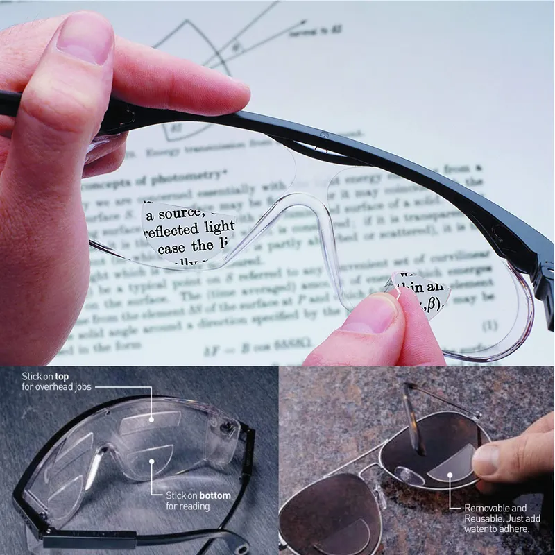 Amason Hot Selling Stick on Bifocal Reading Magnifying Adhesive Lenses