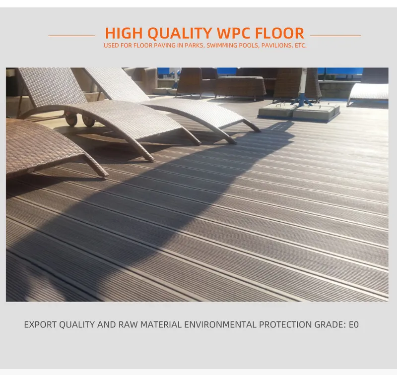 3D Deep Embossing WPC Decking Wood Plastic Composite Flooring