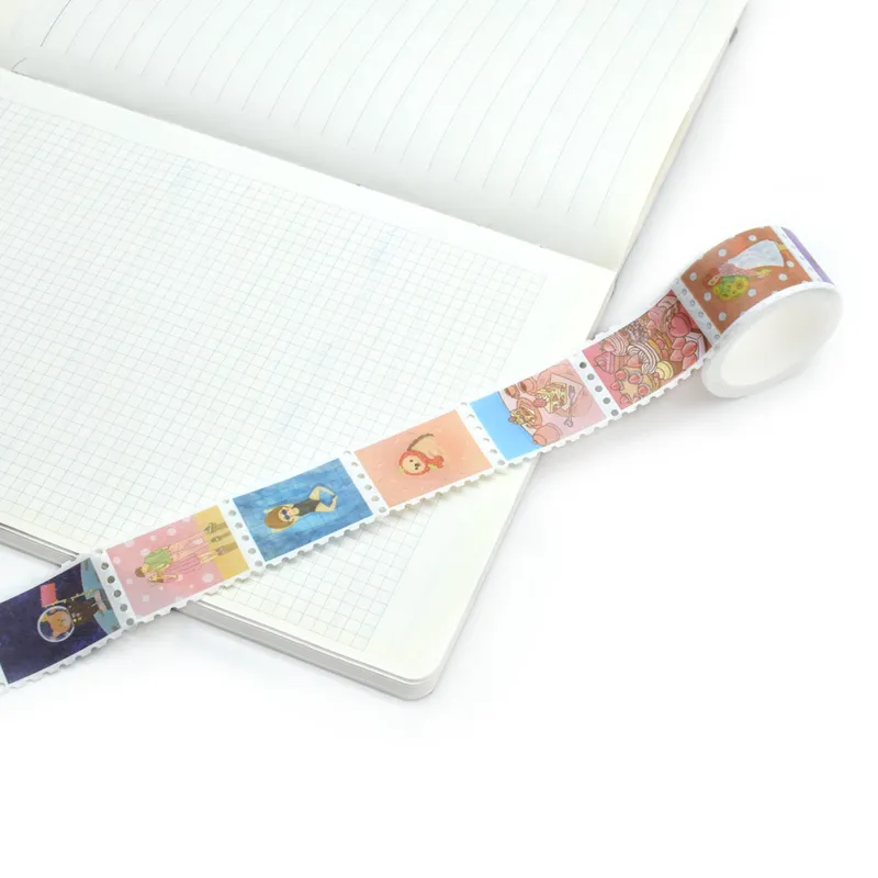 Custom Design Rolls Assorted Designs Grid Decorations Automotive Masking Paper Washi Tape Maker