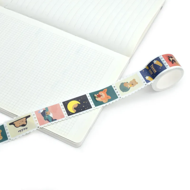 Custom Design Rolls Assorted Designs Grid Decorations Automotive Masking Paper Washi Tape Maker