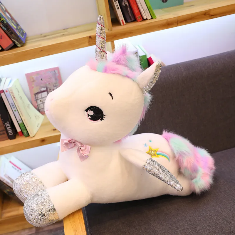 Rainbow Fly Unicorn Plush Toy Soft Unicorn Stuffed Pillow Kids Toys