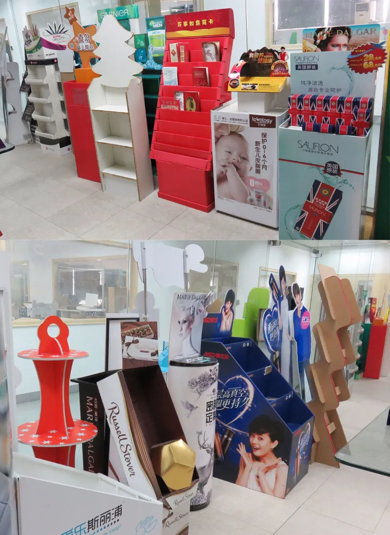 Printing Cardboard Display Stand for Greeting Cards Card Display Case