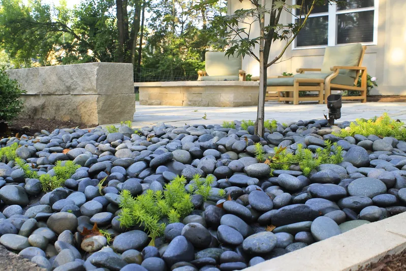 China Nature Garden Nursery Mexican Beach Pebbles Unpolished Black Beach Pebbles