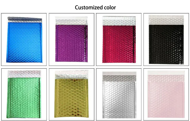 Custom Printed Top Grade Quality Colored Poly Bubble Mailers