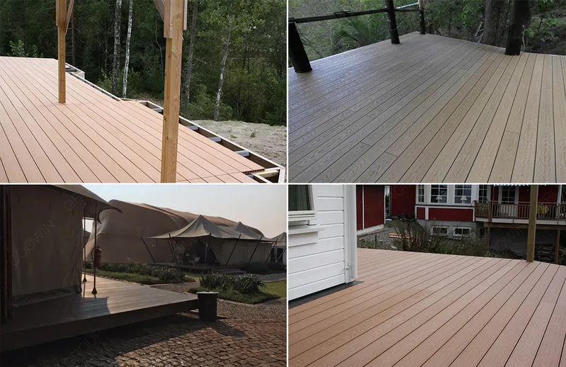 3D Deep Embossing Wood Plastic Composite Decking Outdoor Floor for Villa