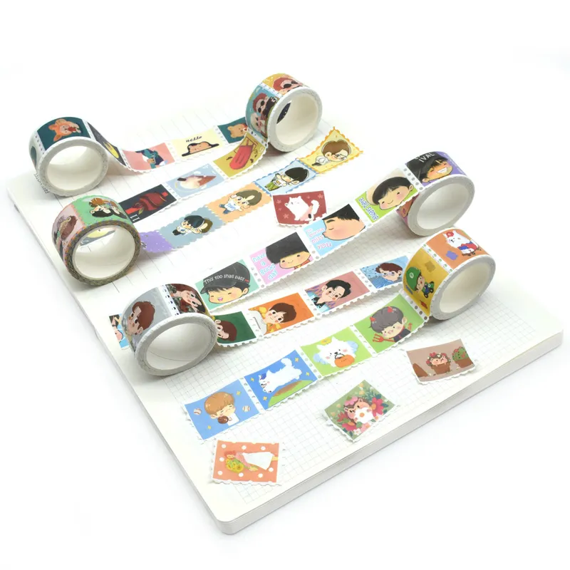 Custom Design Rolls Assorted Designs Grid Decorations Automotive Masking Paper Washi Tape Maker