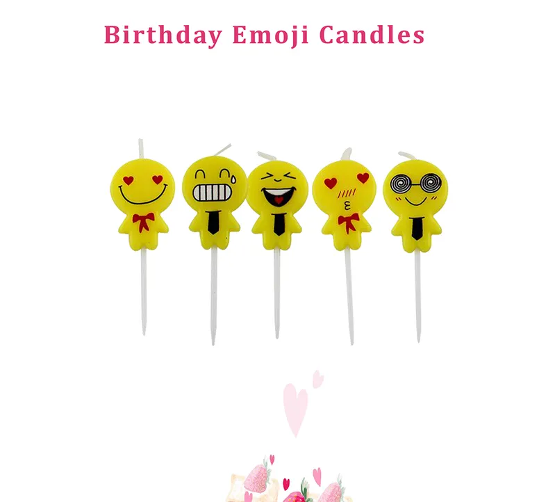 Emoji Party Supplies Birthday Cake Decoration Emoji Birthday Candles