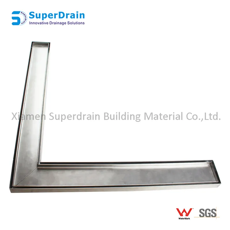 L Shape Tile Insert Floor Drain for Bathroom