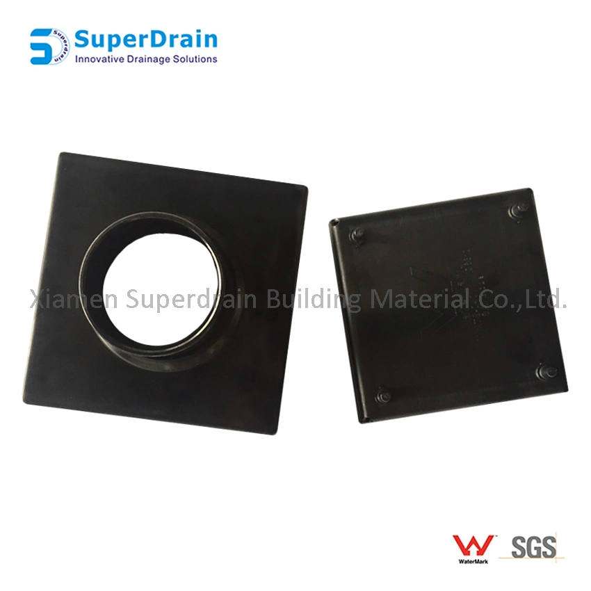 Titanium Black Rectangular Floor Drain for Bathroom