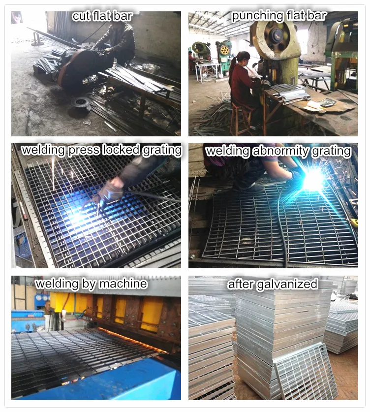 Hot DIP Galvanized Metal Serrated Drainage Covers Steel Grid Grating