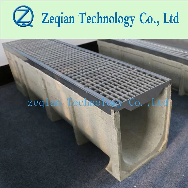 Trench Shower Drain with Metal Grate