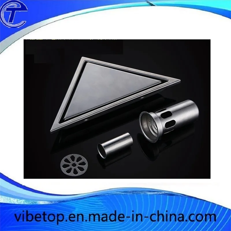 High Quality Steel Triangle Tile Insert Floor Bathroom Shower Triangle Floor Drain