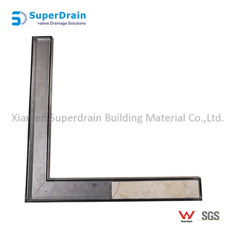 L Shape Tile Insert Floor Drain for Bathroom