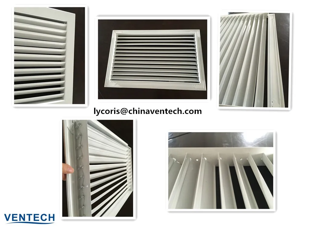 45 Degree Fixed Blades HVAC Return Air Grille Aluminum Exhaust Regrister Grille