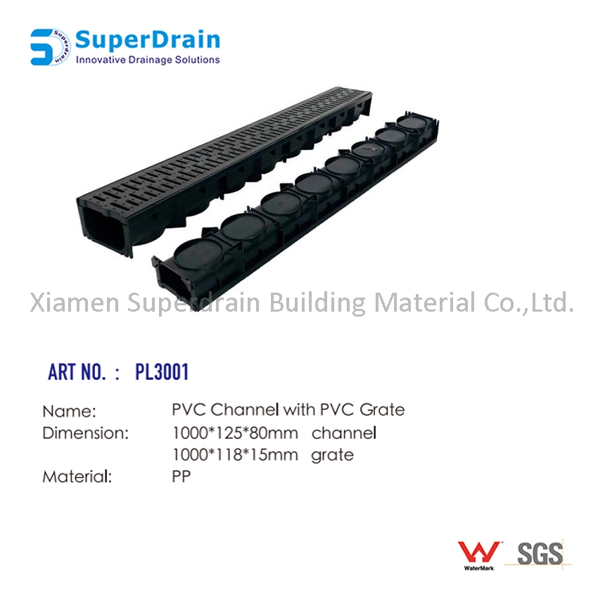 Sdrain PVC Floor Drain System Road Drainage Pipe Grate