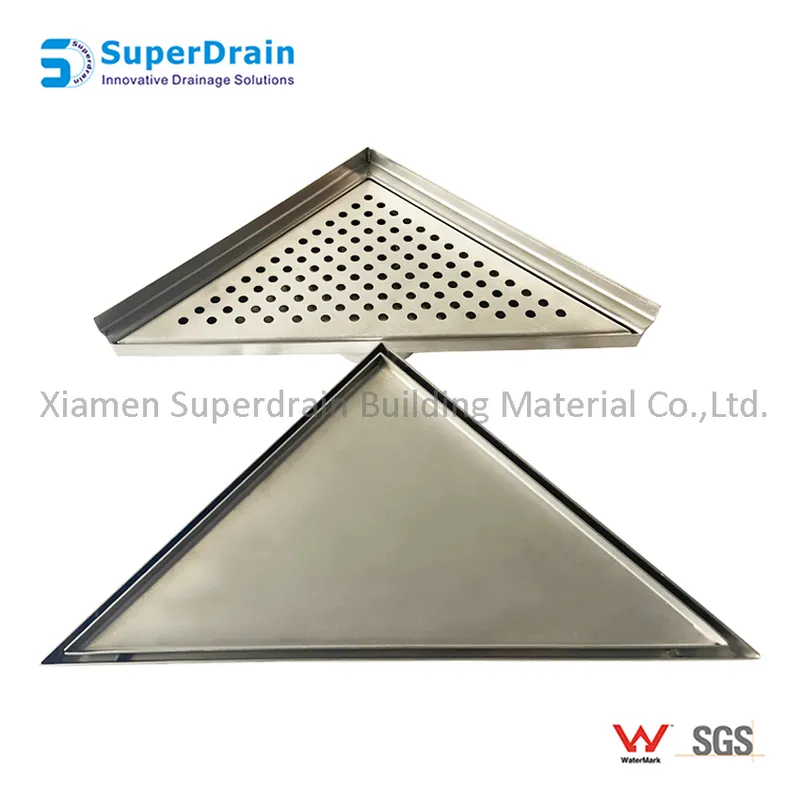 SUS Shower Floor Drain with Removable Cover Grid Grate