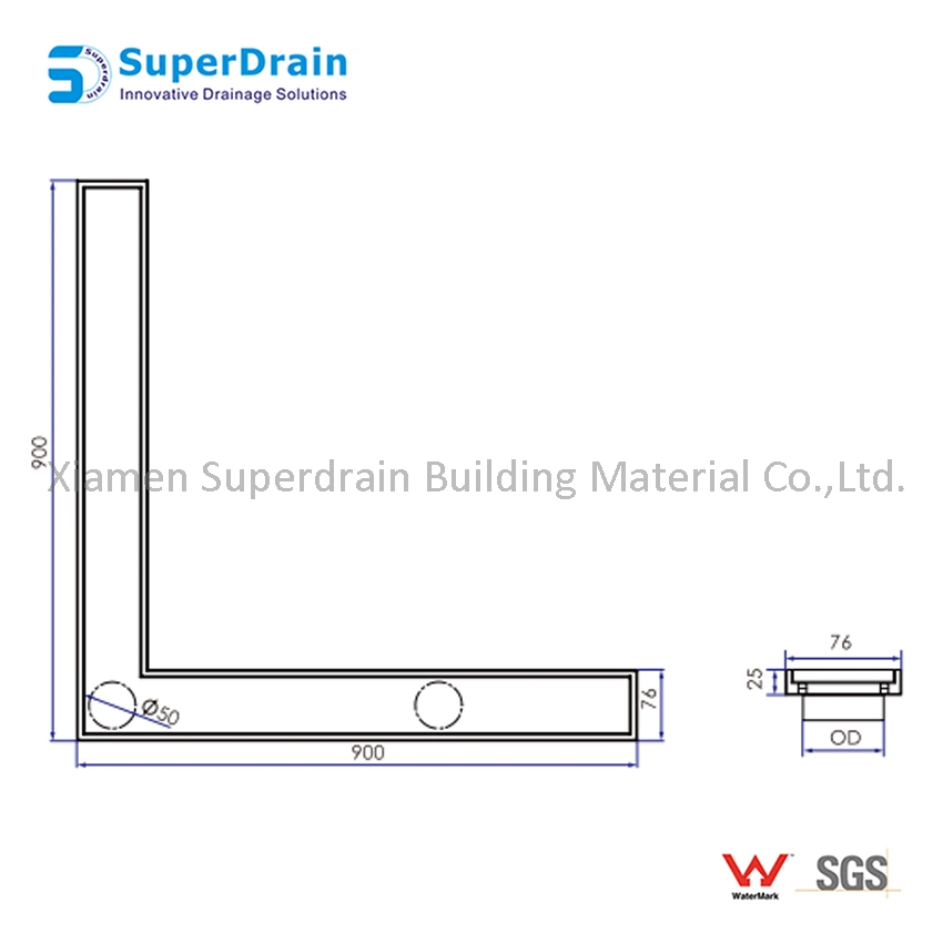High Quality Square Decorative Stainless Steel Shower Drain Covers Floor Drain Grate Trap Bathroom Floor Drain