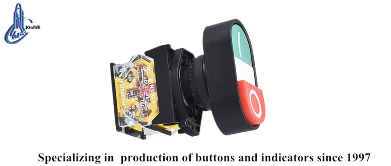 Xdl31-Eb8425 Plastic Push to on off Switch Double Color Push Button Switch