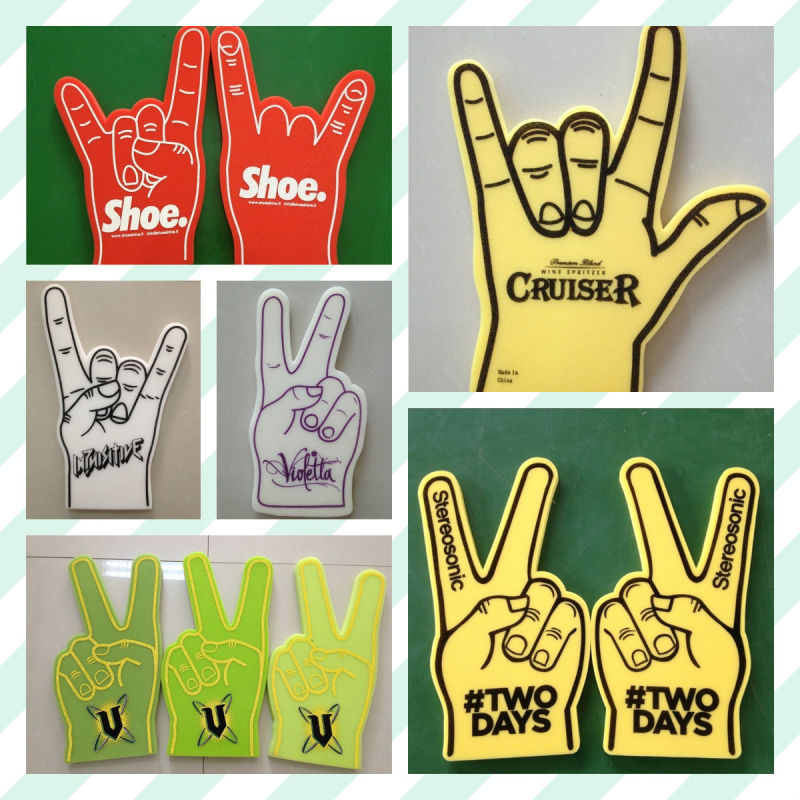 Factory Supply Cheering Foam Hands Foam Fingers EVA Foam Hands