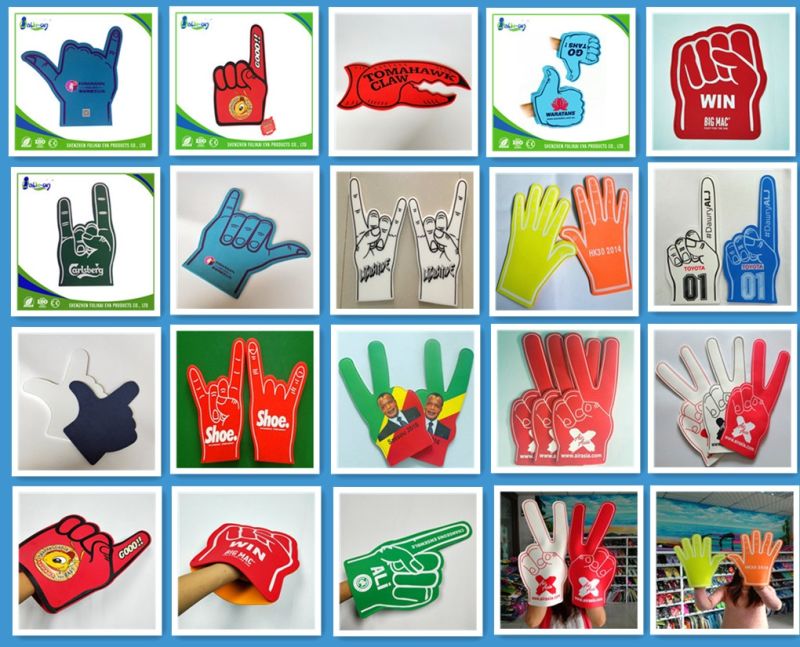 Various Design Giant Cheering Foam Hands Foam Fingers Cheering Foam Hands