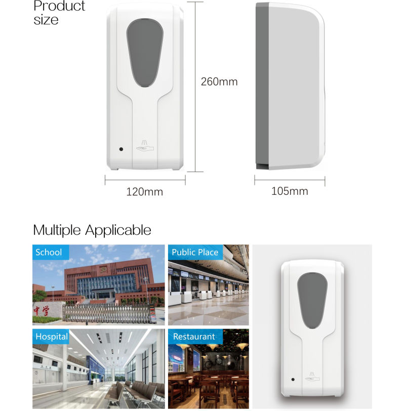 White Soap Dispenser Bathroom Liquid Wall Mount Soap Dispenser