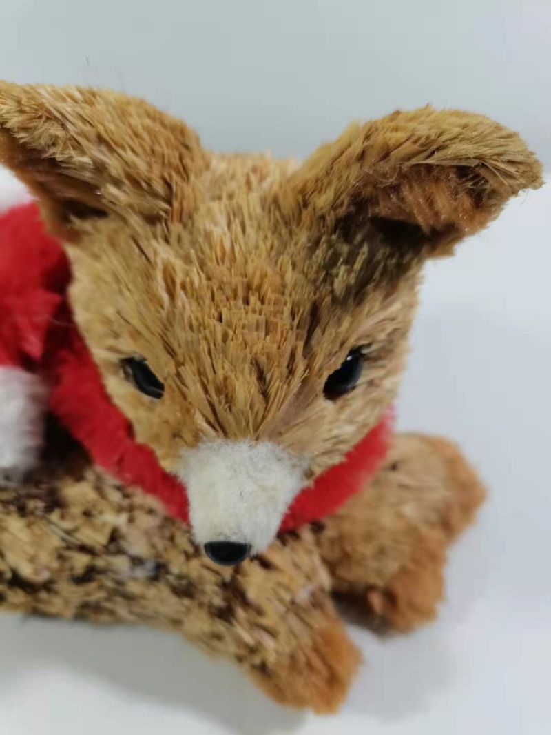 Fox, Fox Decoration, 13 Cm High Fox, Christmas Ornaments, Satin Hemp Fox
