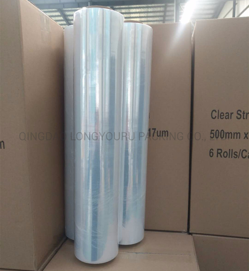 80gauge 18" Transparent LLDPE Stretch Wrap Film with Dispenser
