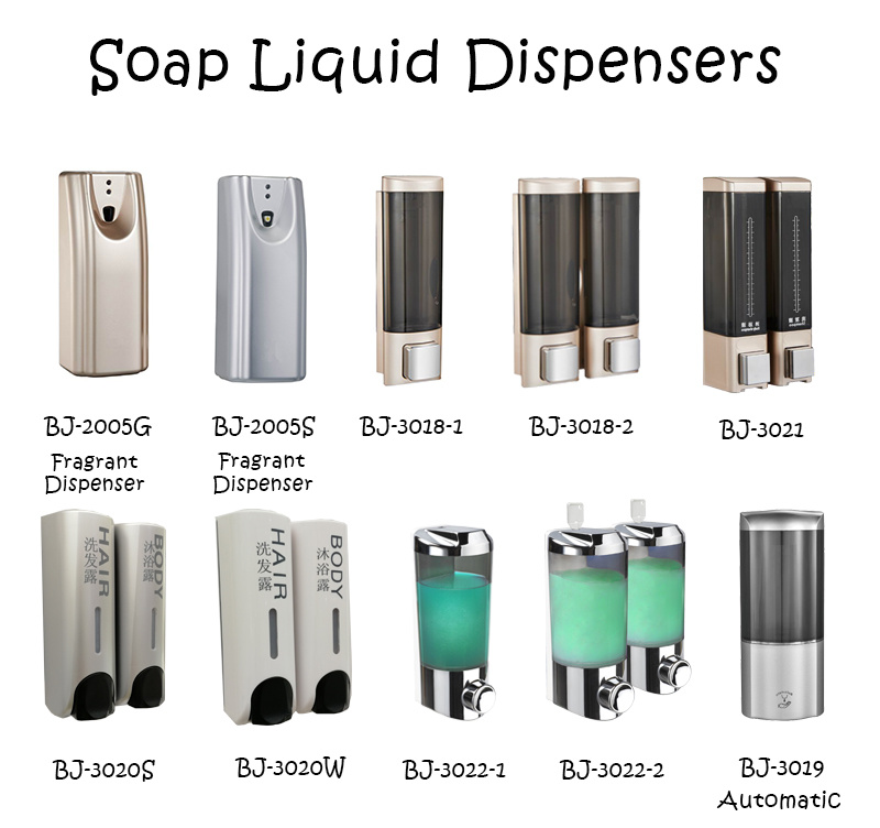 ABS Plastic Chrome Color Double Soap Liquid Dispenser (BJ-3022-2)