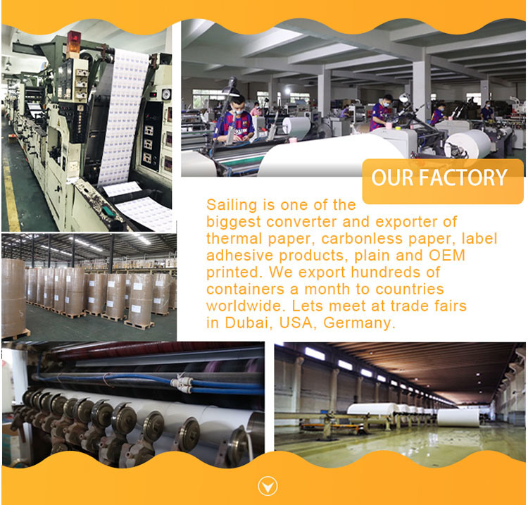 Hot Selling NCR Paper Roll 70*100mm Sheets Jumbo Roll Carbonless Paper