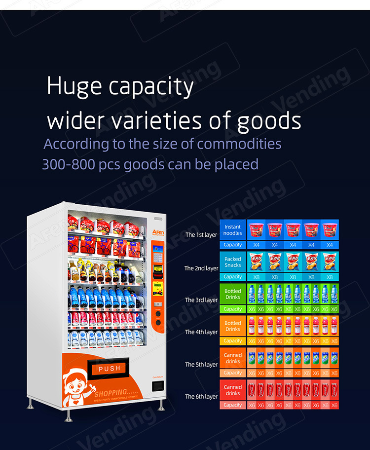 Afen Creative Snack Vending Machine Design Self Help Vending Machine