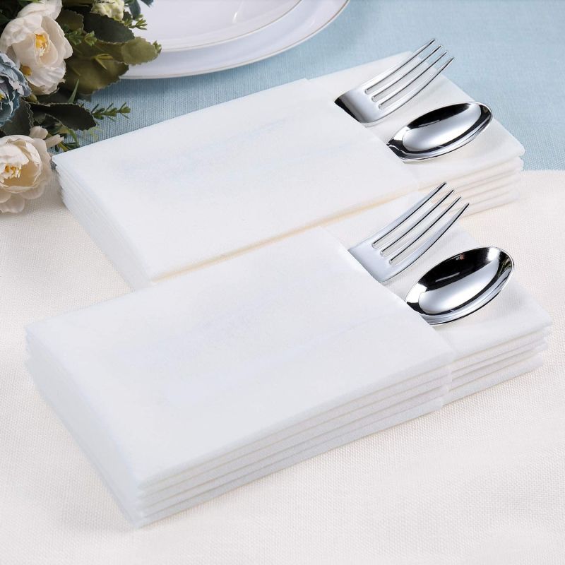 480 Pack Disposable Guest Linen Feel Hand Towels for Bathroom