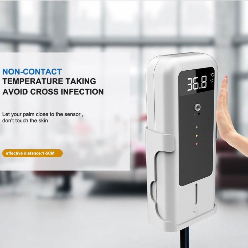 Automatic Soap Dispenser with Thermometer Temperature Measurement