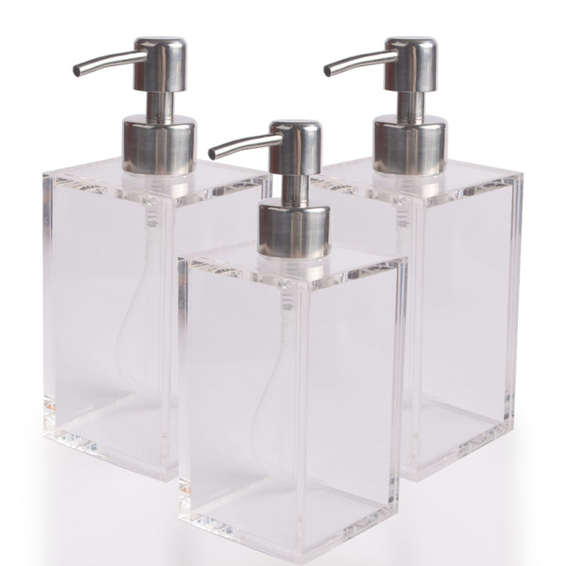 250ml Acrylic Plastic Liquid Hand Soap Dispenser Pump Bottle
