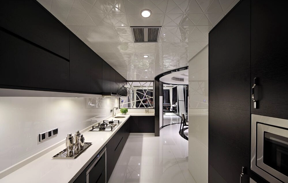 Whole House Cabinets Customization Modern White Grey Lacquer Kitchen Cabinets