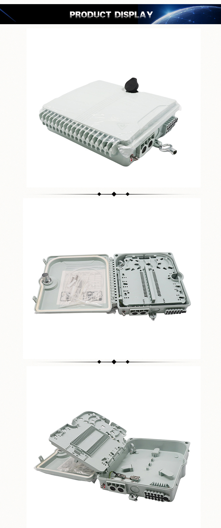 FTTH FTTB FTTX Network Wall Mounted 12 Core Optical Distribution Box