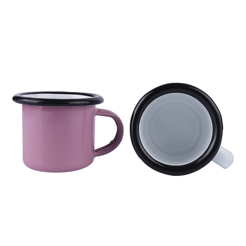 Customized Decal Enamel Style Cheap Retro Ceramic Mugs for Drinking