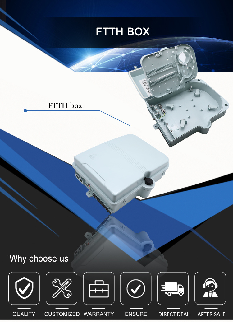 FTTH FTTB FTTX Network Wall Mounted 24 Core Optical Distribution Box
