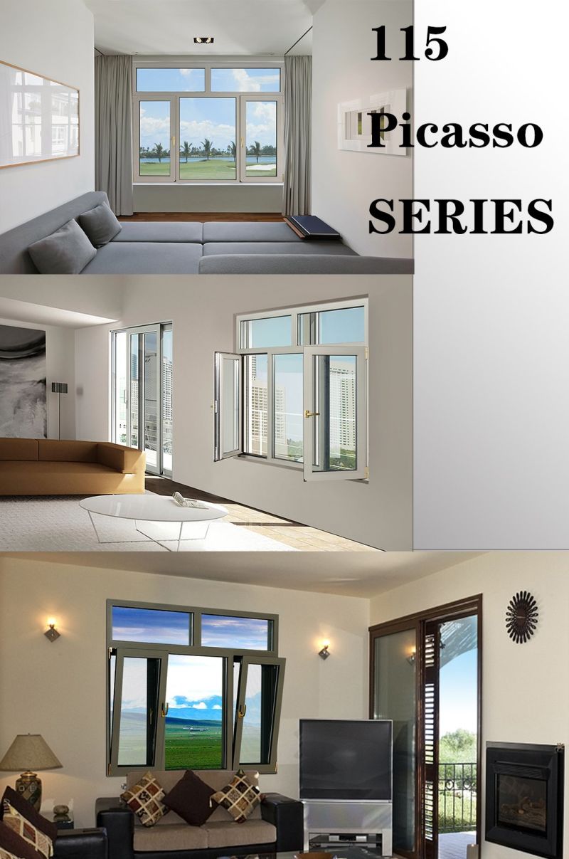 Aluminium Window Door for Living Room with High Heat Insulation