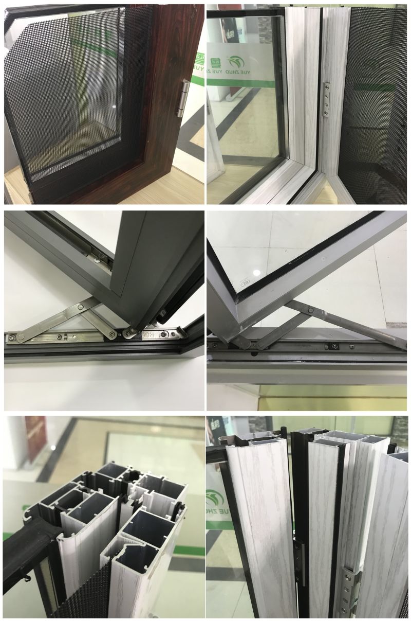 Thermal Break Heat Insulation PVDF Aluminum Casement Window for House