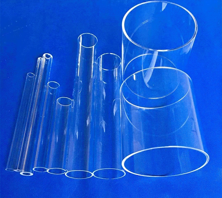 Transparent Quartz Glass Boat Quartz Glass Tube