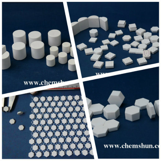 Alpha Alumina Ceramic Hex Tile Bonded with Adhesive