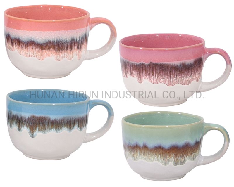 New Products Stoneware Ceramic Mug with Reactive Glaze