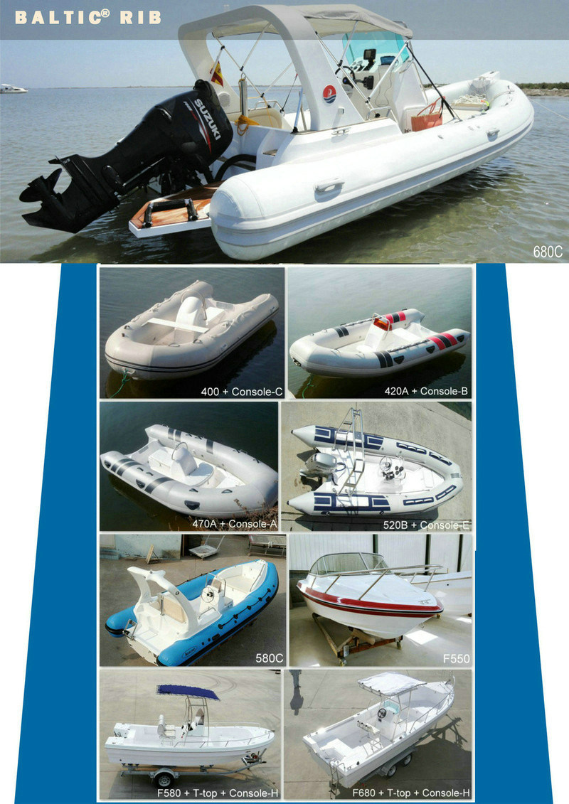 Baltic Rib 270 Leisure Pontoon Fiberglass Small Boat in China